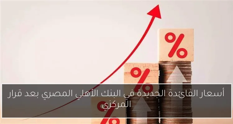 أسعار الفائدة الجديدة في البنك الأهلي المصري بعد قرار المركزي