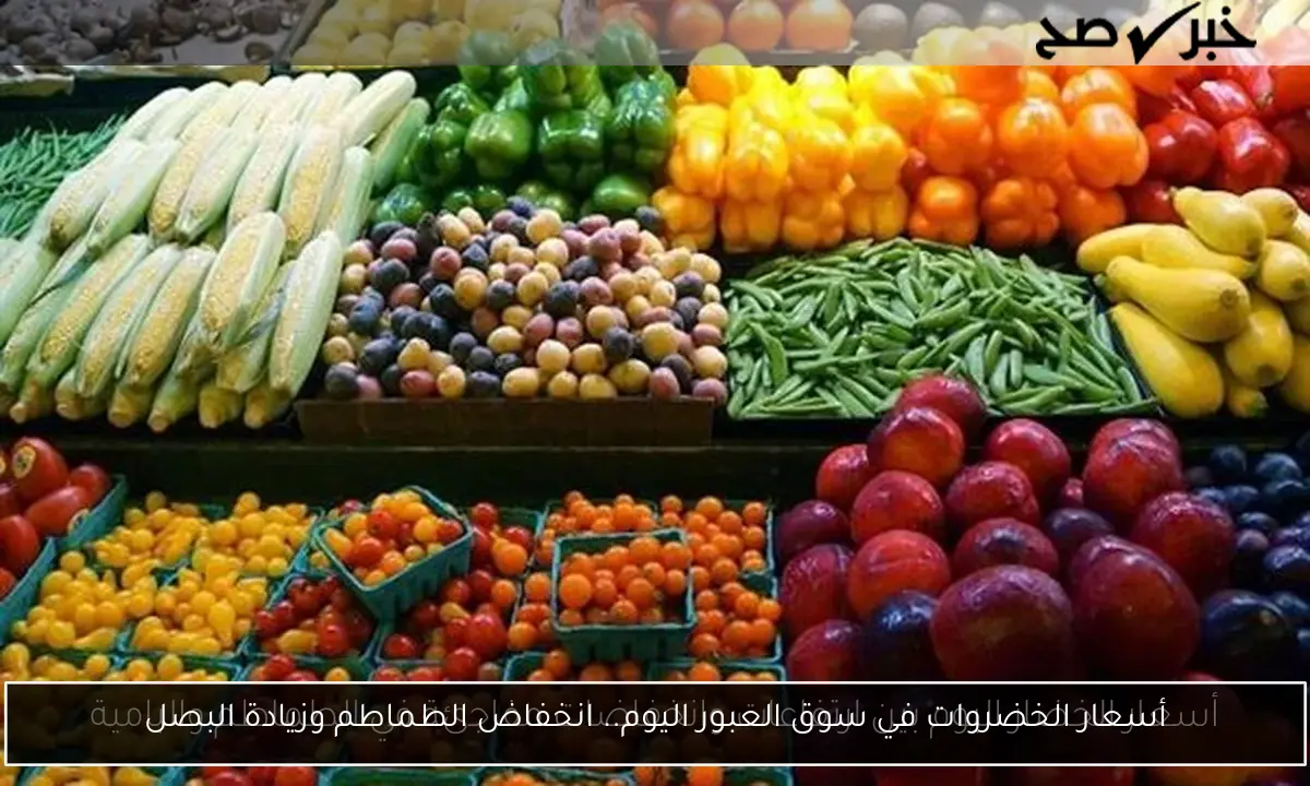 أسعار الخضروات في سوق العبور اليوم.. انخفاض الطماطم وزيادة البصل