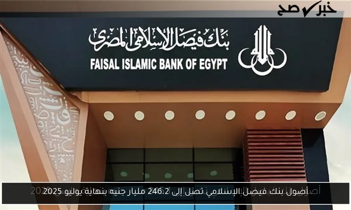 أصول بنك فيصل الإسلامي تصل إلى 246.2 مليار جنيه بنهاية يوليو 2025