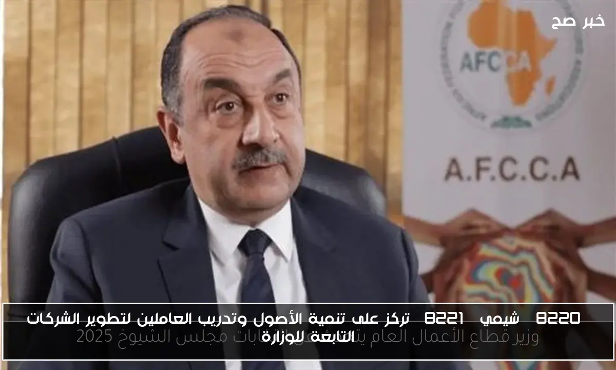 “شيمي” تركز على تنمية الأصول وتدريب العاملين لتطوير الشركات التابعة للوزارة