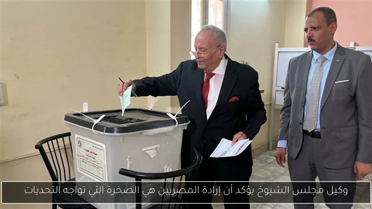 وكيل مجلس الشيوخ يؤكد أن إرادة المصريين هي الصخرة التي تواجه التحديات