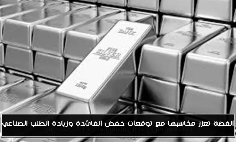الفضة تعزز مكاسبها مع توقعات خفض الفائدة وزيادة الطلب الصناعي