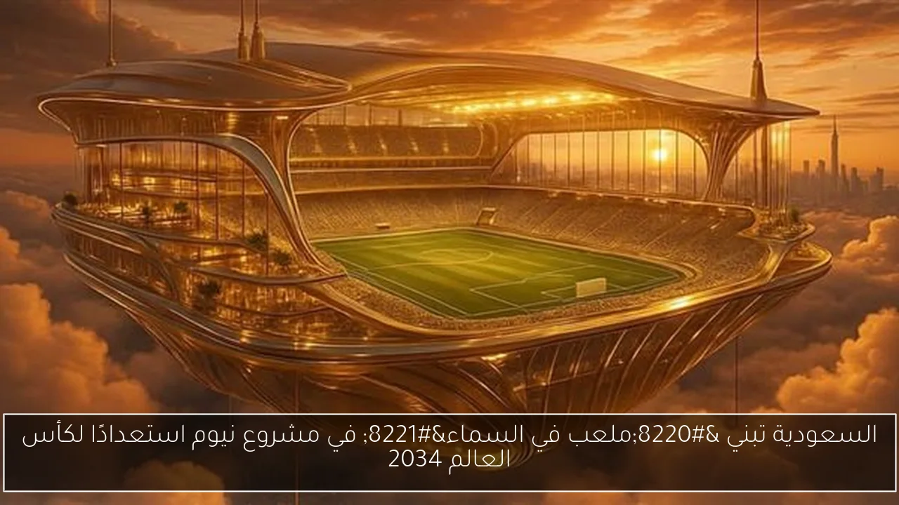السعودية تبني “ملعب في السماء” في مشروع نيوم استعدادًا لكأس العالم 2034