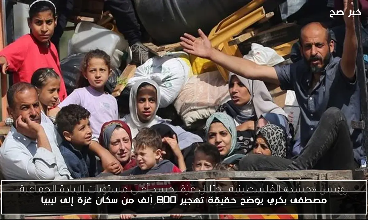 مصطفى بكري يوضح حقيقة تهجير 800 ألف من سكان غزة إلى ليبيا