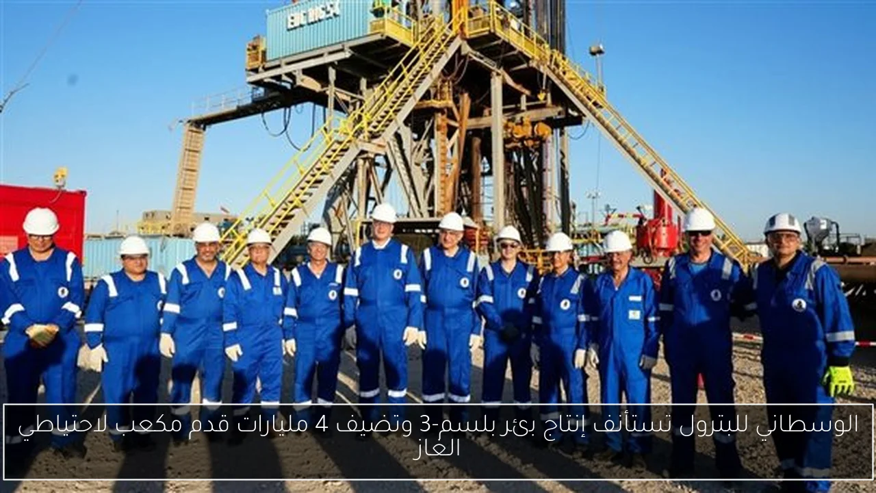 الوسطاني للبترول تستأنف إنتاج بئر بلسم-3 وتضيف 4 مليارات قدم مكعب لاحتياطي الغاز
