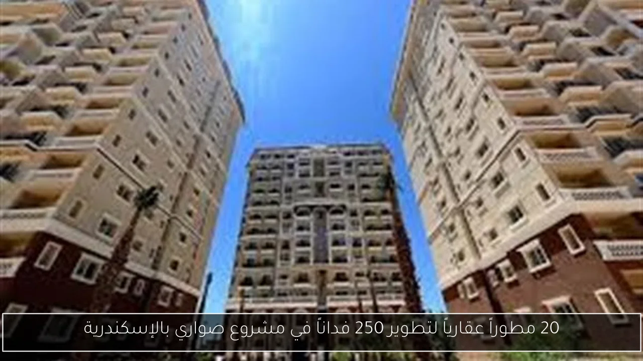 20 مطوراً عقارياً لتطوير 250 فداناً في مشروع صواري بالإسكندرية