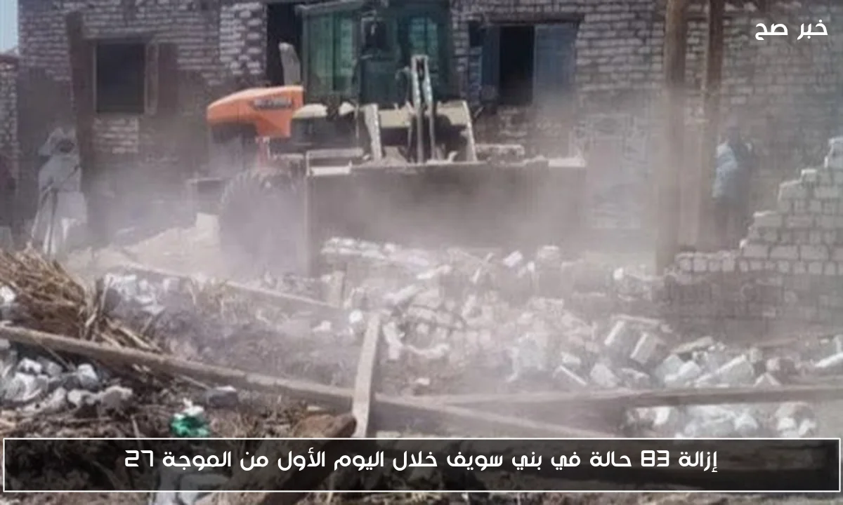إزالة 83 حالة في بني سويف خلال اليوم الأول من الموجة 27