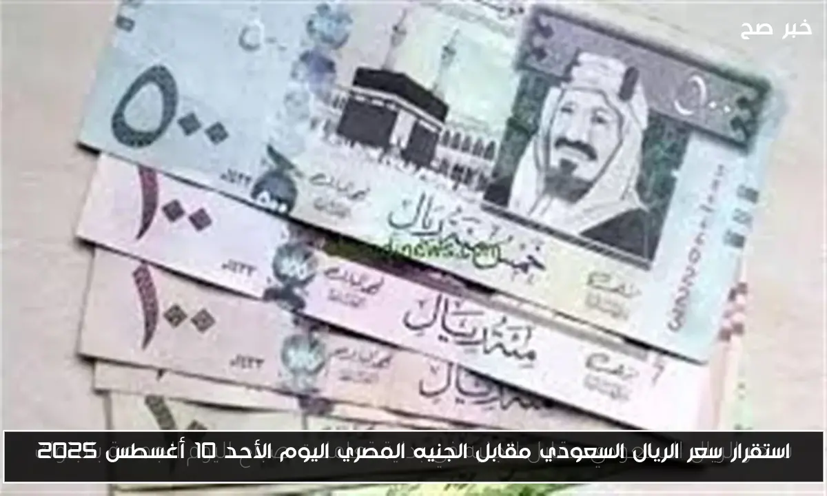 استقرار سعر الريال السعودي مقابل الجنيه المصري اليوم الأحد 10 أغسطس 2025