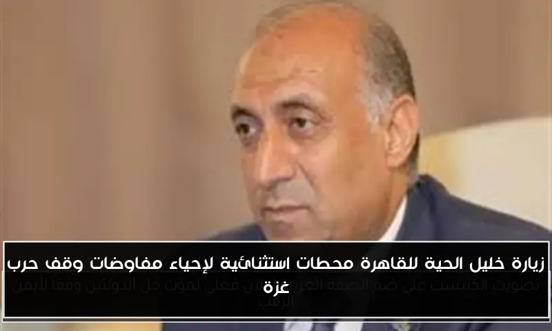 زيارة خليل الحية للقاهرة محطات استثنائية لإحياء مفاوضات وقف حرب غزة