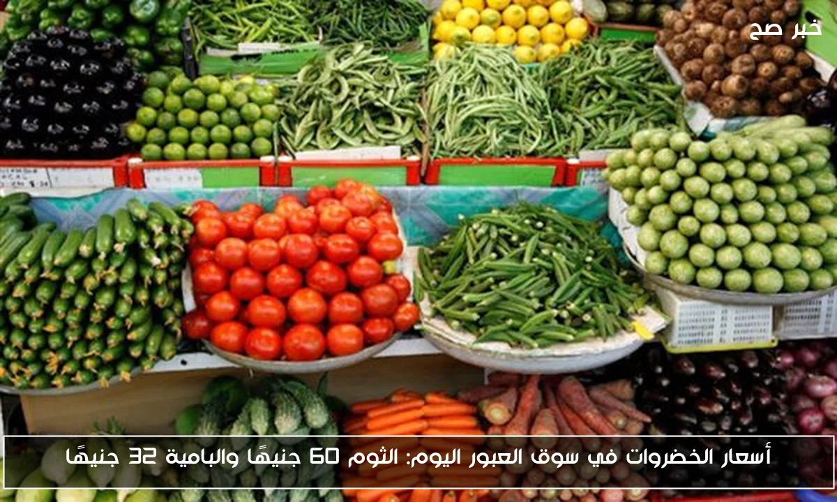أسعار الخضروات في سوق العبور اليوم: الثوم 60 جنيهًا والبامية 32 جنيهًا