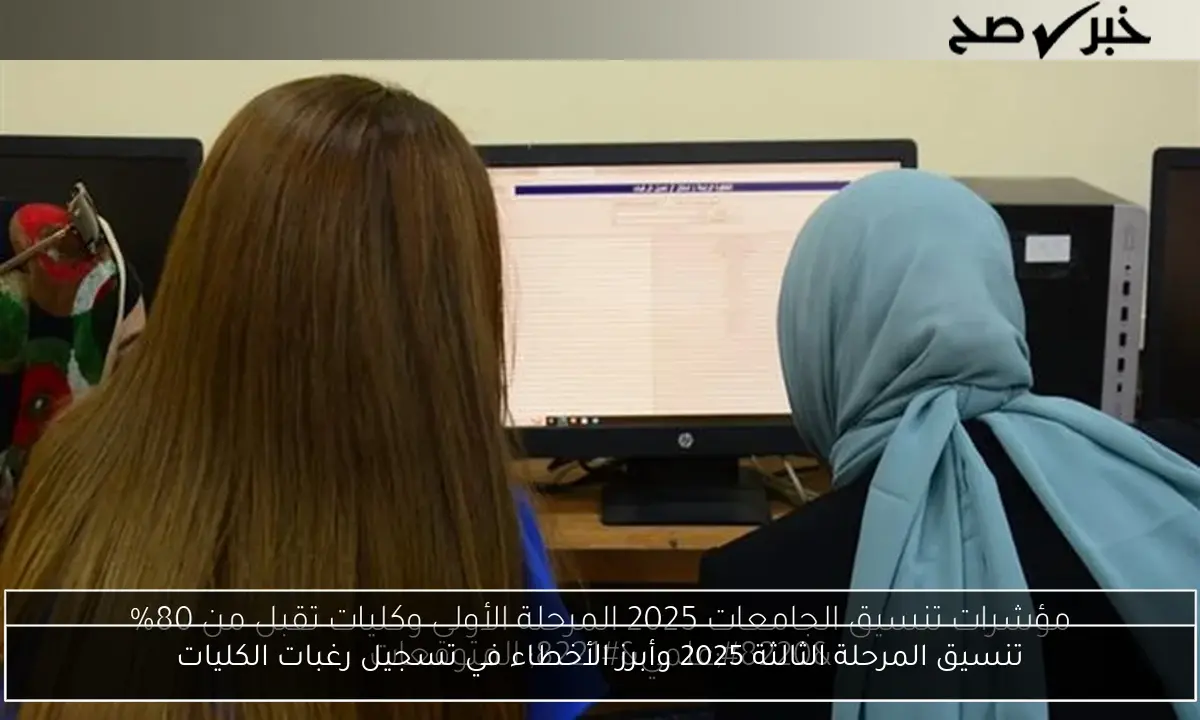 تنسيق المرحلة الثالثة 2025 وأبرز الأخطاء في تسجيل رغبات الكليات