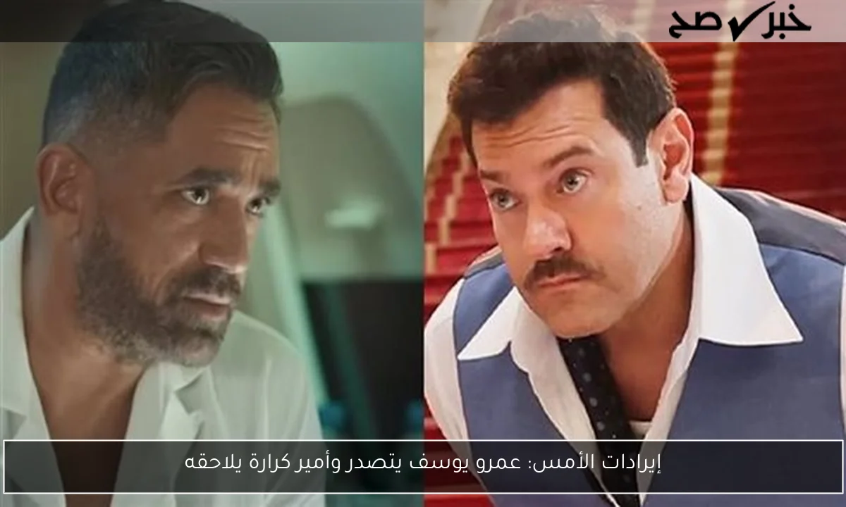 إيرادات الأمس: عمرو يوسف يتصدر وأمير كرارة يلاحقه