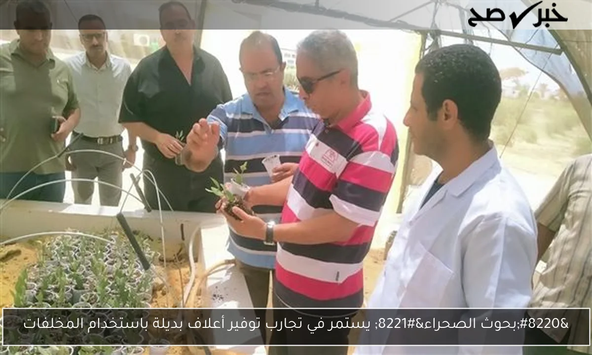 “بحوث الصحراء” يستمر في تجارب توفير أعلاف بديلة باستخدام المخلفات