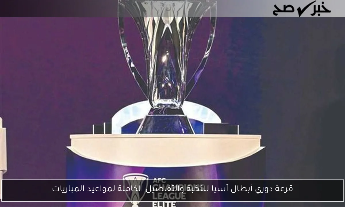 قرعة دوري أبطال آسيا للنخبة والتفاصيل الكاملة لمواعيد المباريات