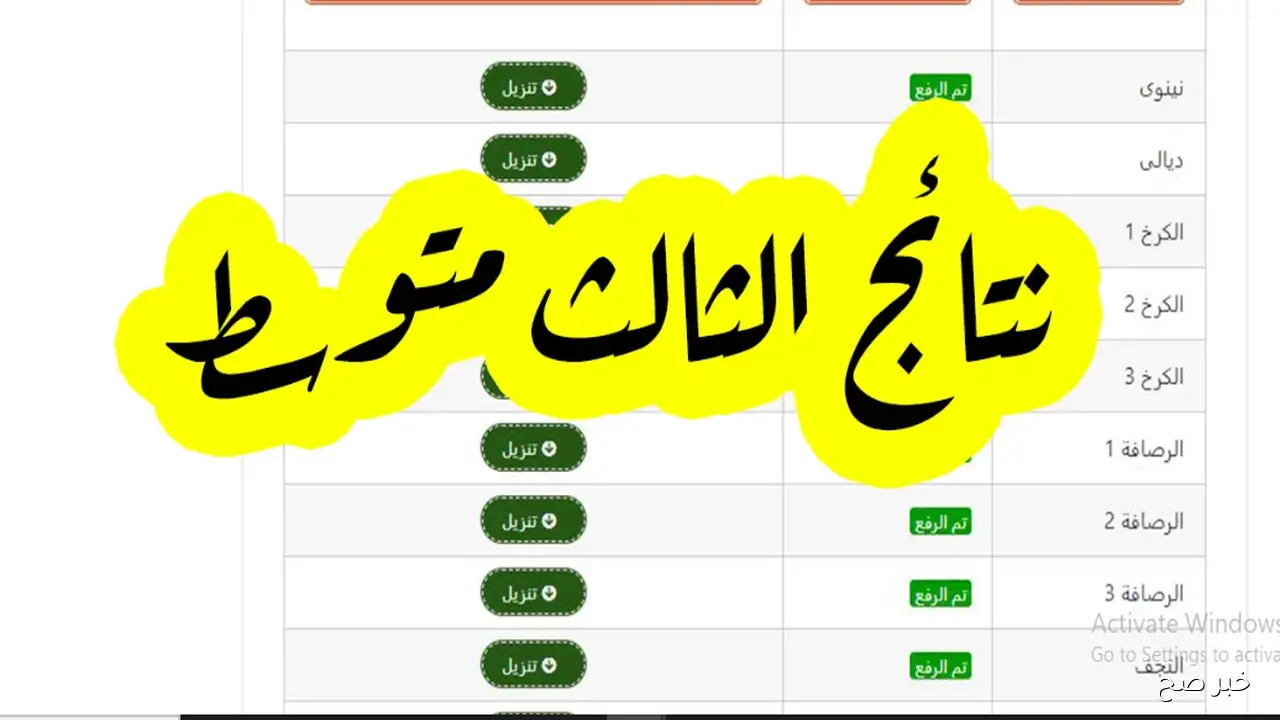 استخراج نتائج الثالث متوسط 2025 الدور الثاني ( عموم العراق) عبر ملازمنا ومنصة ناجح