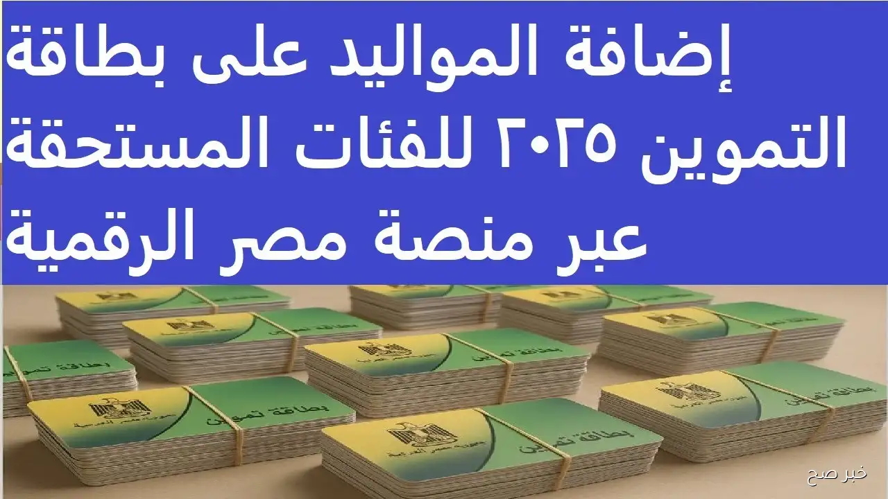 طريقة إضافة أفراد في بطاقة التموين عبر بوابة مصر الرقمية 2025 والفئات المستحقة