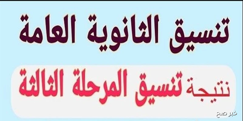رابط نتيجه تنسيق المرحلة الثالثه 2025 للثانوية العامة برقم الجلوس عبر tansik.digital.gov.eg
