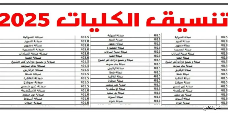 لينك نتيجة تنسيق المرحلة الثالثة 2025 لطلاب الثانوية العامة وخطوات طباعة بطاقة الترشيح بعد اعلانها