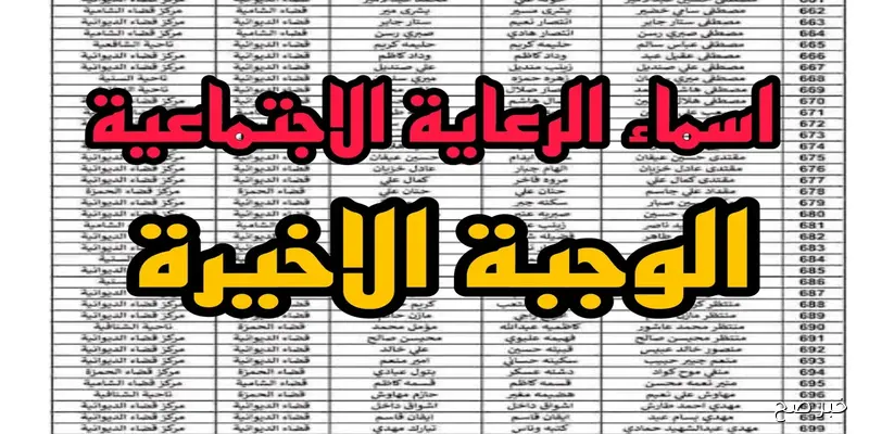 تحقق من اسمك الآن.. مظلتي بحث الرعاية الاجتماعية pdf الوجبة الأخيرة في العراق 2025 برابط سريع