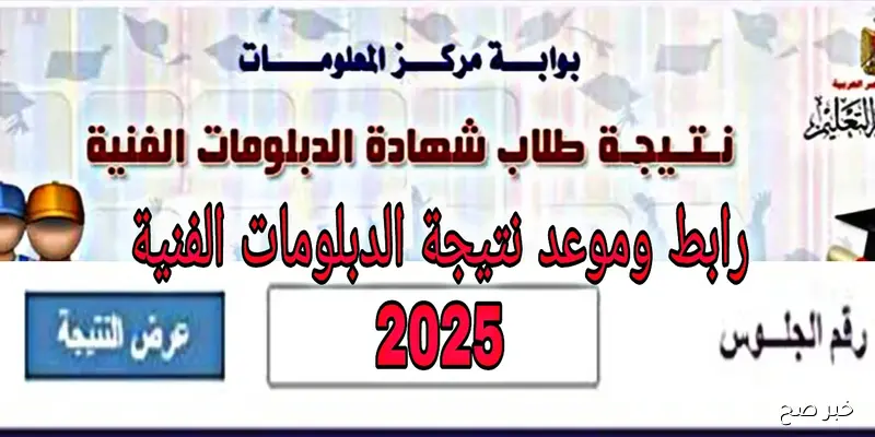 رابط نتيجة الدبلومات الفنية 2025 برقم الجلوس اليوم السابع وعبر nategafany.emis.gov.eg
