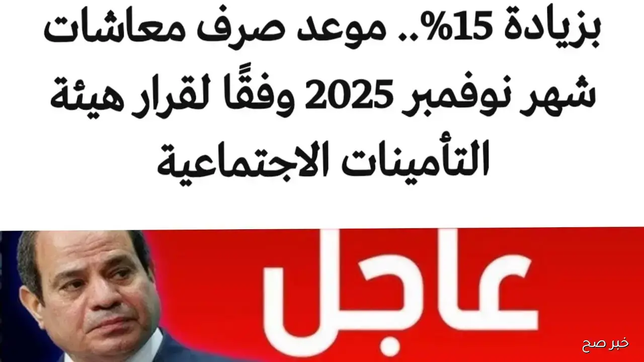 الحكومة توضح حقيقة زيادة المعاشات شهر نوفمبر 2025 وتكشف تفاصيل الصرف