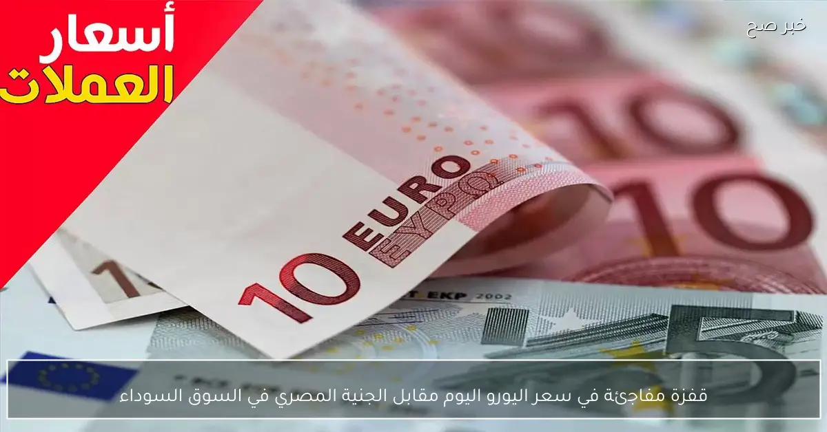 قفزة مفاجئة في سعر اليورو اليوم مقابل الجنية المصري في السوق السوداء