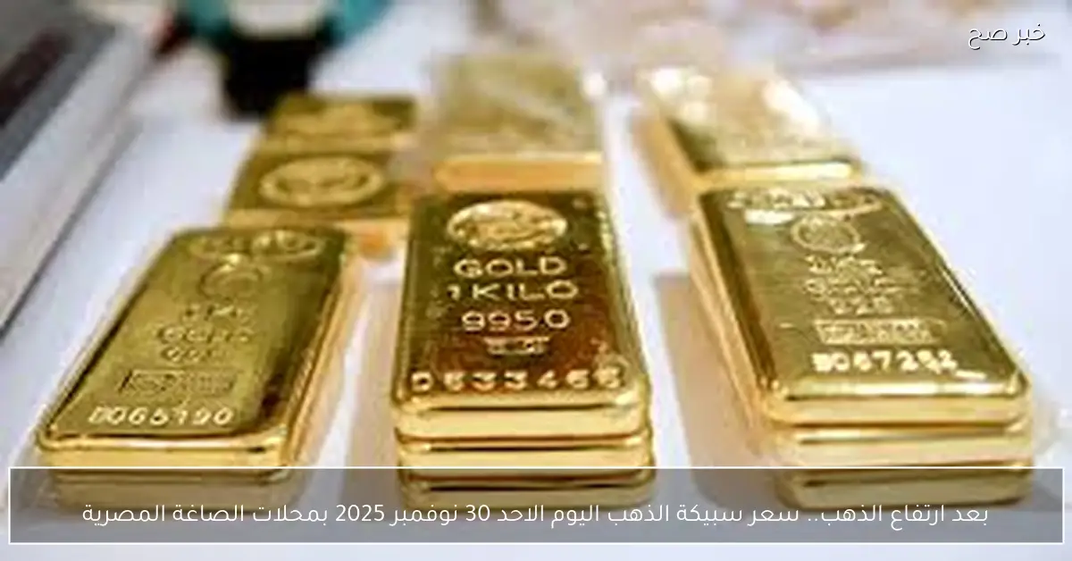 بعد ارتفاع الذهب.. سعر سبيكة الذهب اليوم الاحد 30 نوفمبر 2025 بمحلات الصاغة المصرية