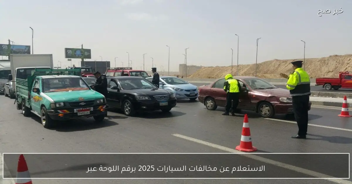 الاستعلام عن مخالفات السيارات 2025 برقم اللوحة عبر موقع النيابة العامة للمرور