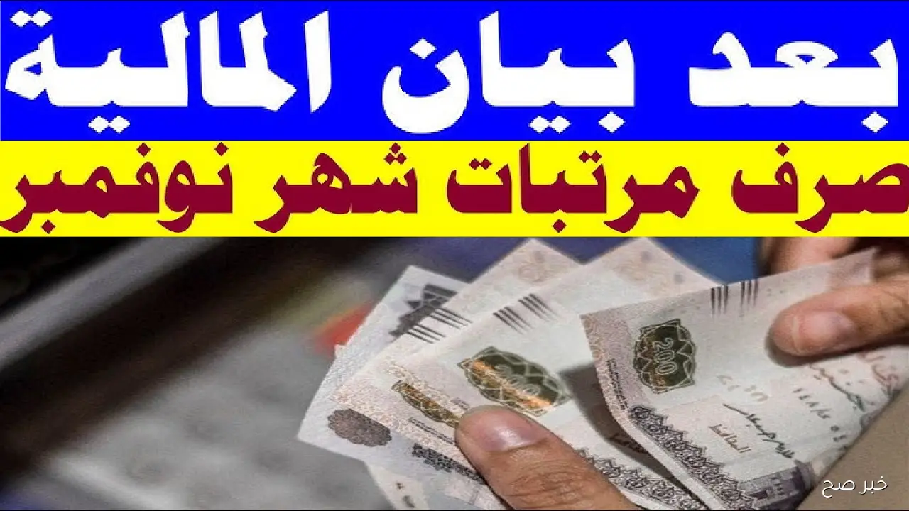 بعد بيان المالة.. موعد صرف مرتبات شهر نوفمبر 2025 بالزيادة الرسمية لموظفي الحكومة