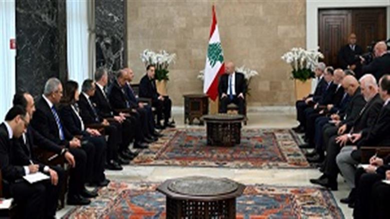 لقاء رئيس الوزراء مع رئيس لبنان