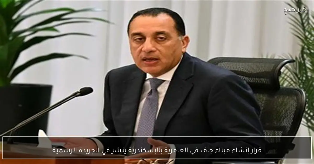 قرار إنشاء ميناء جاف في العامرية بالإسكندرية ينشر في الجريدة الرسمية