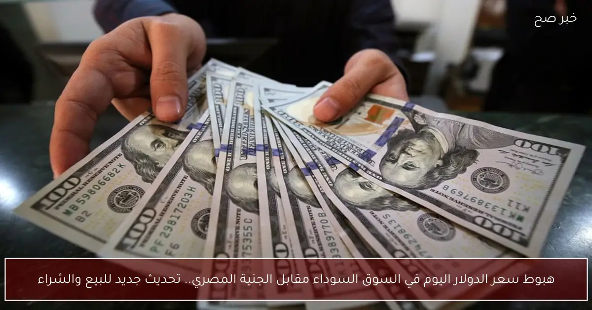 هبوط سعر الدولار اليوم في السوق السوداء مقابل الجنية المصري.. تحديث جديد للبيع والشراء