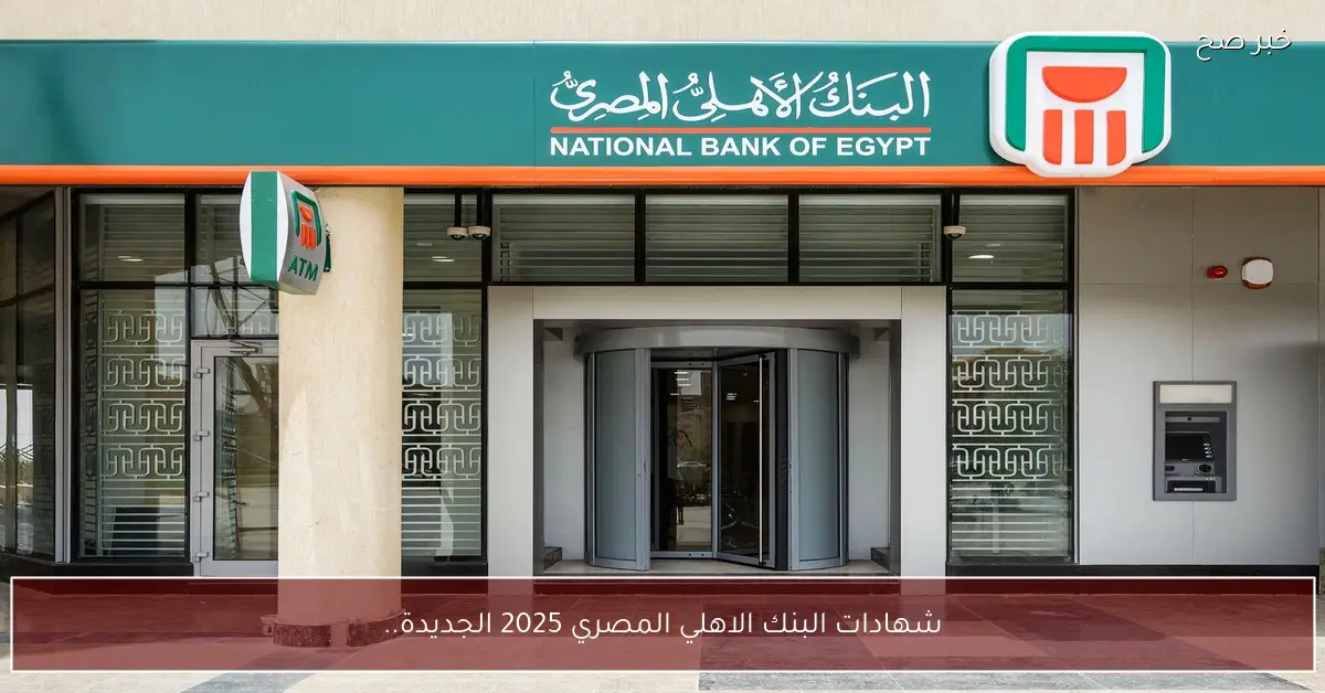 شهادات البنك الاهلي المصري 2025 الجديدة.. أفضل طرق الادخار بعوائد مضمونة تصل الي 21%