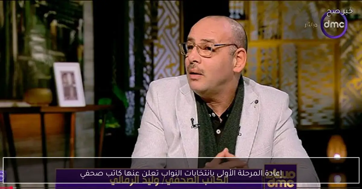 إعادة المرحلة الأولى بانتخابات النواب تعلن عنها كاتب صحفي