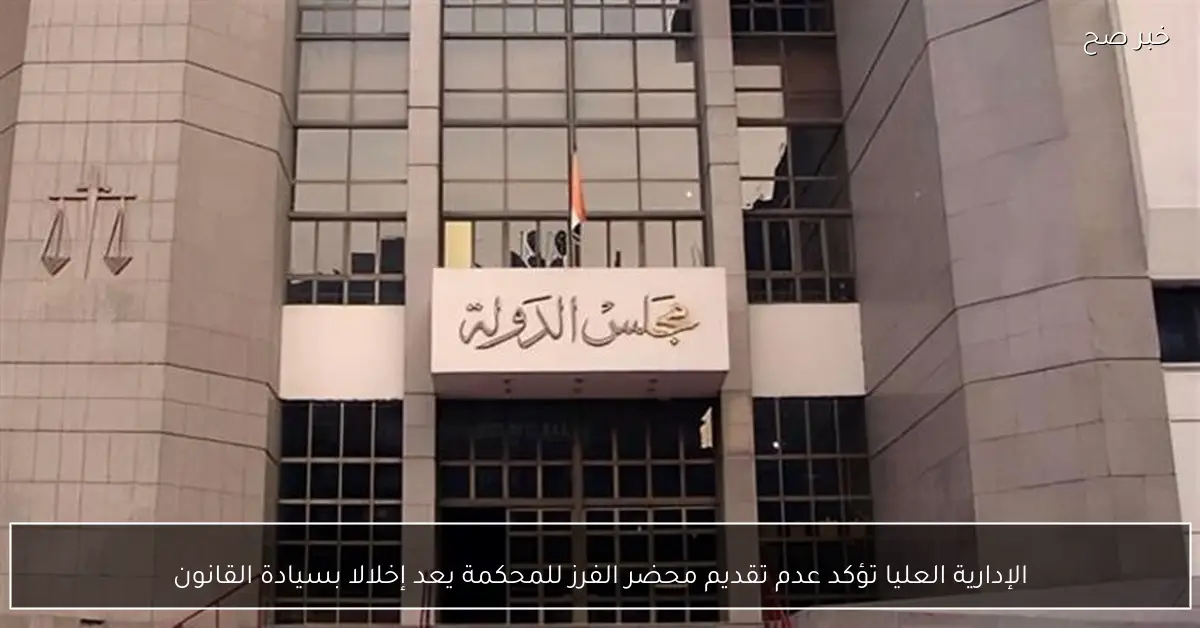 الإدارية العليا تؤكد عدم تقديم محضر الفرز للمحكمة يعد إخلالا بسيادة القانون