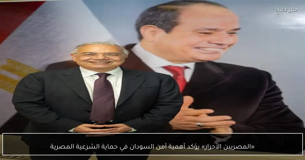 «المصريين الأحرار» يؤكد أهمية أمن السودان في حماية الشرعية المصرية