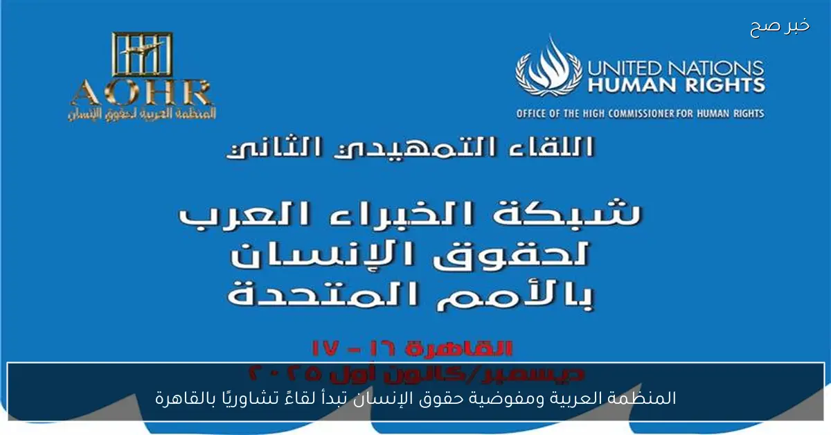المنظمة العربية ومفوضية حقوق الإنسان تبدأ لقاءً تشاوريًا بالقاهرة
