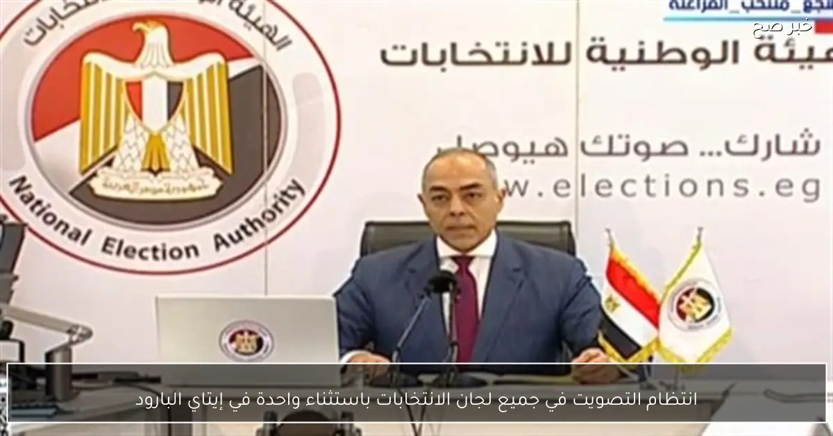 انتظام التصويت في جميع لجان الانتخابات باستثناء واحدة في إيتاي البارود