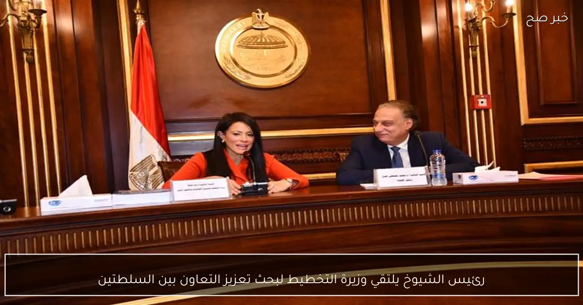 رئيس الشيوخ يلتقي وزيرة التخطيط لبحث تعزيز التعاون بين السلطتين