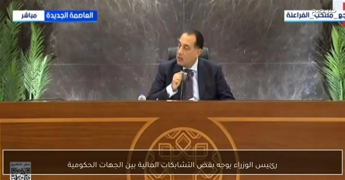 رئيس الوزراء يوجه بفض التشابكات المالية بين الجهات الحكومية