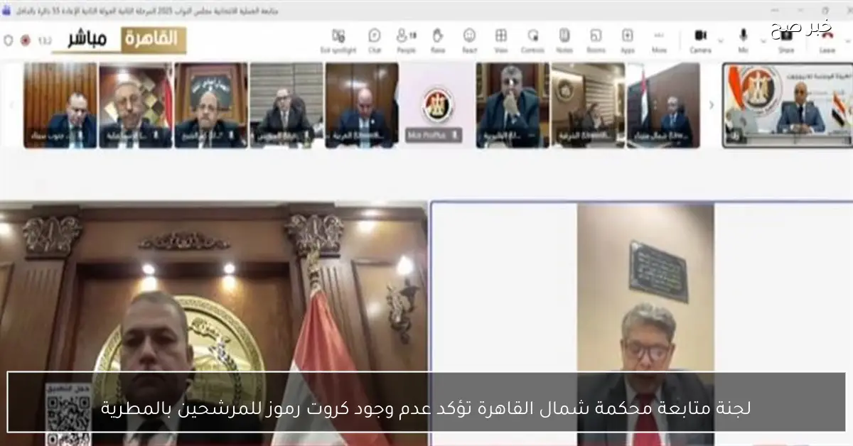 لجنة متابعة محكمة شمال القاهرة تؤكد عدم وجود كروت رموز للمرشحين بالمطرية