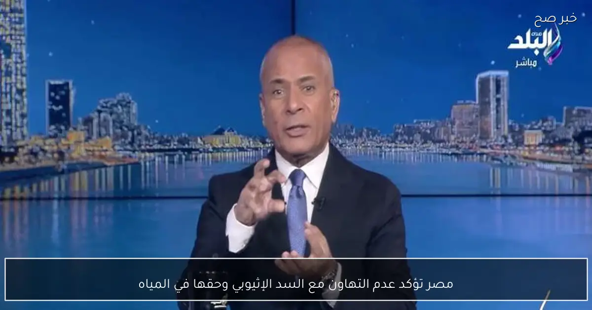 مصر تؤكد عدم التهاون مع السد الإثيوبي وحقها في المياه