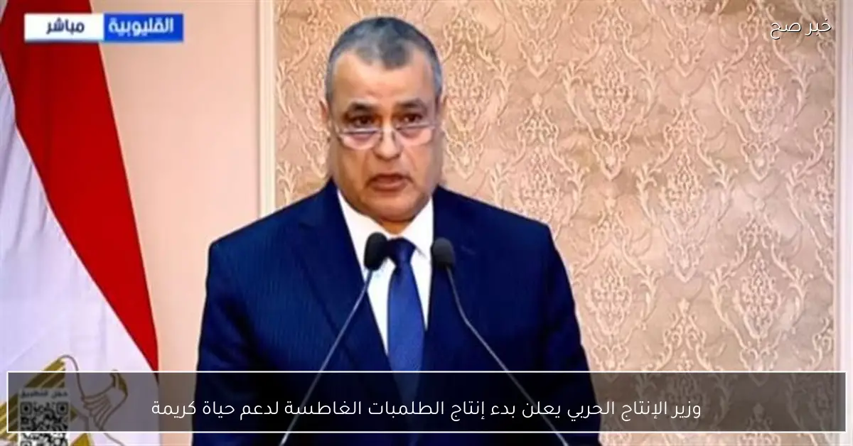 وزير الإنتاج الحربي يعلن بدء إنتاج الطلمبات الغاطسة لدعم حياة كريمة