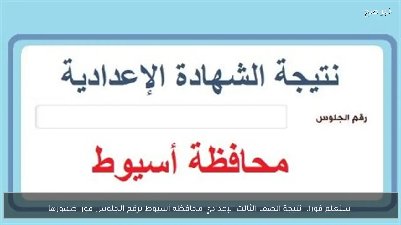 استعلم فورا.. نتيجة الصف الثالث الإعدادي محافظة أسيوط برقم الجلوس فورا ظهورها