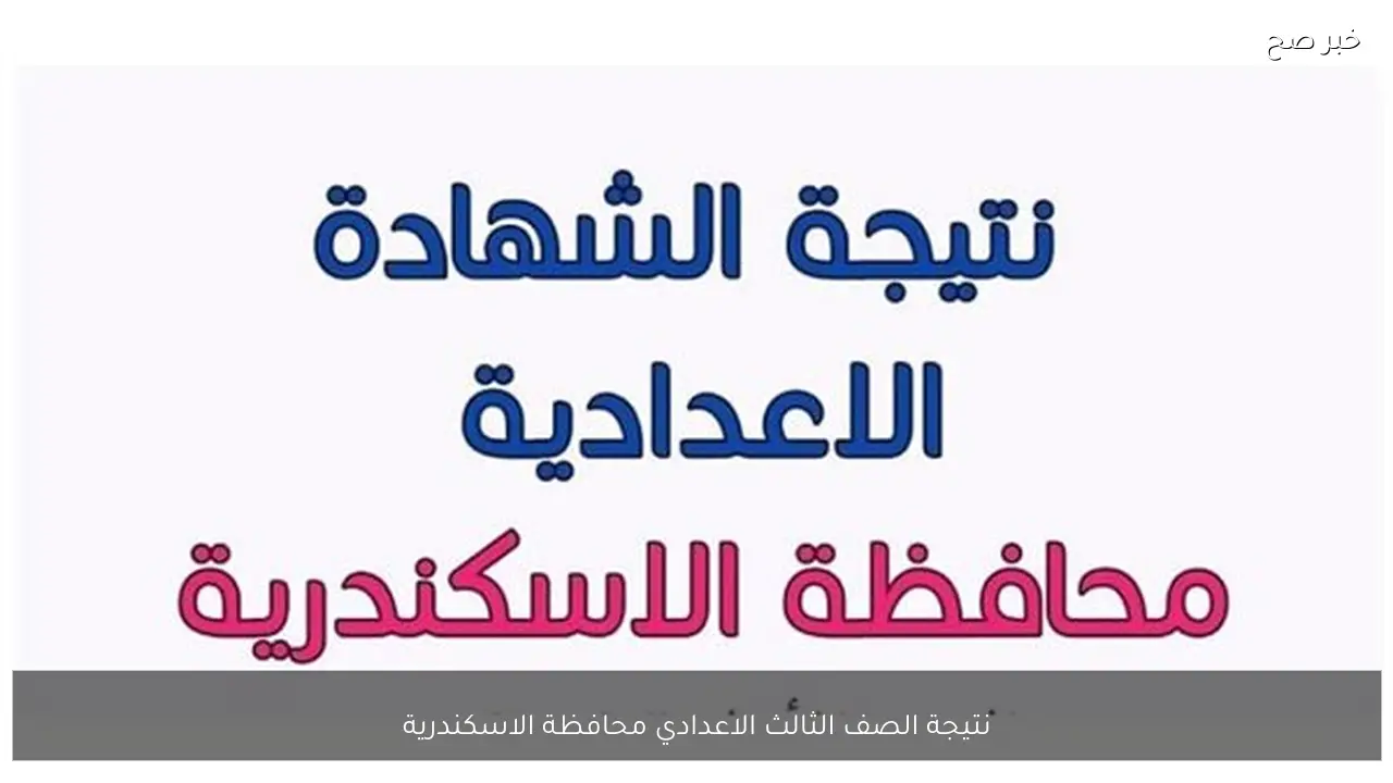 رابط نتيجة الصف الثالث الاعدادي محافظة الاسكندرية الترم الاول 2026 برقم الجلوس والاسم فور اعتمادها رسميًا