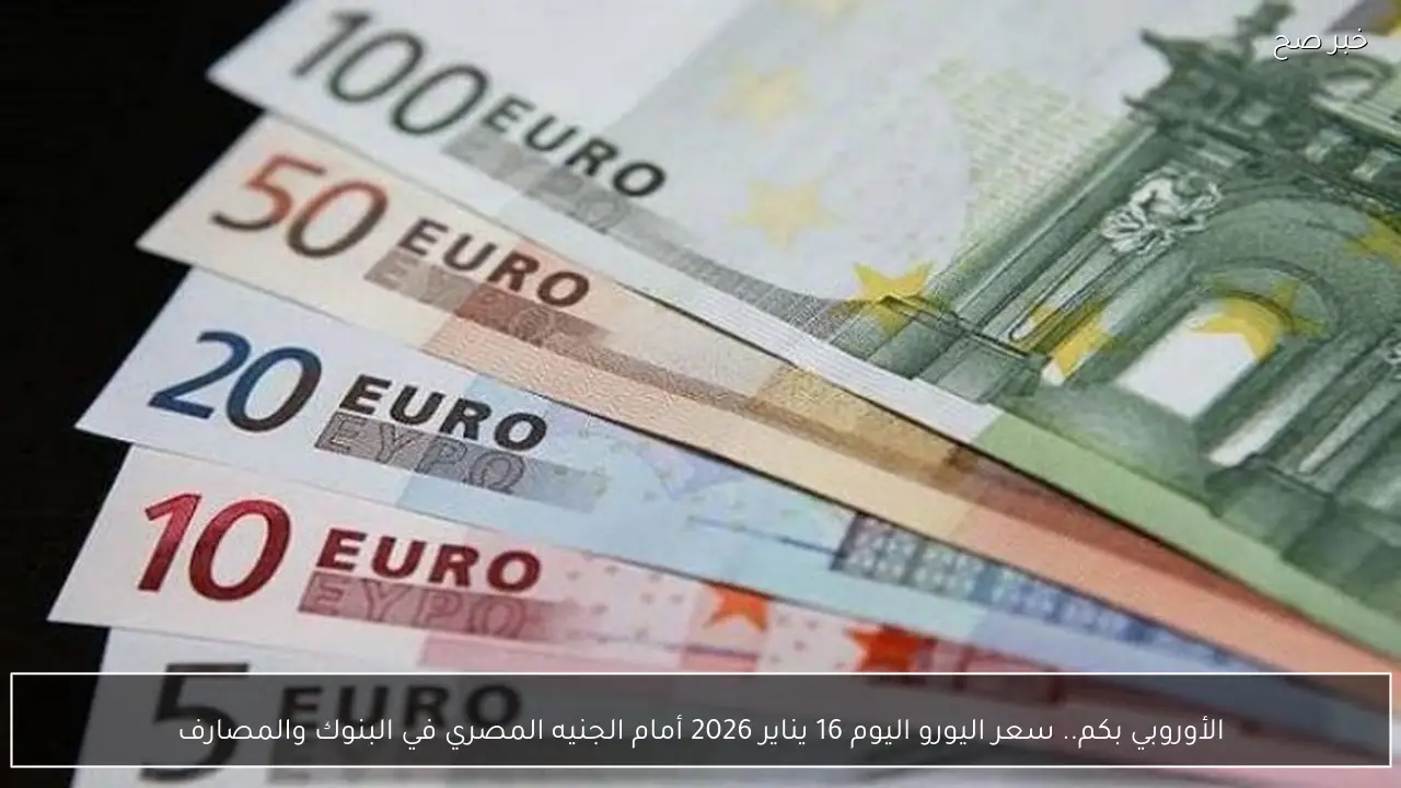 الأوروبي بكم.. سعر اليورو اليوم 16 يناير 2026 أمام الجنيه المصري في البنوك والمصارف