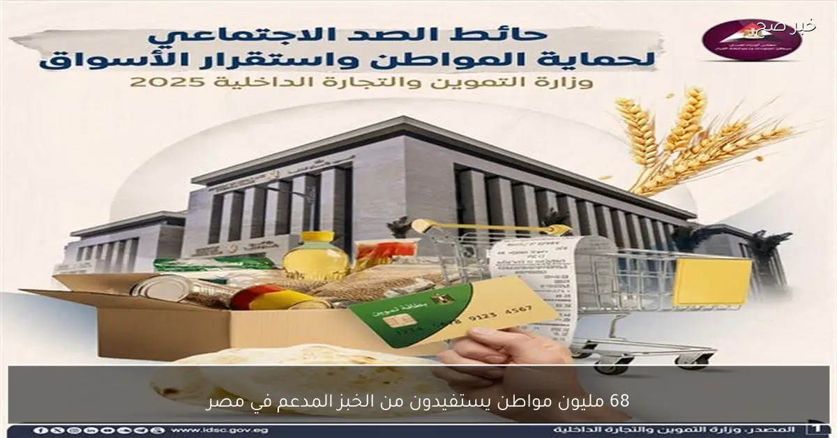 68 مليون مواطن يستفيدون من الخبز المدعم في مصر