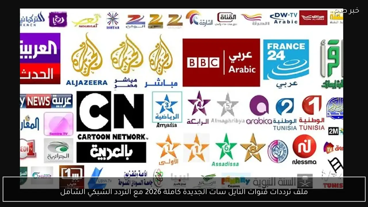 ملف ترددات قنوات النايل سات الجديدة كاملة 2026 مع التردد الشبكي الشامل