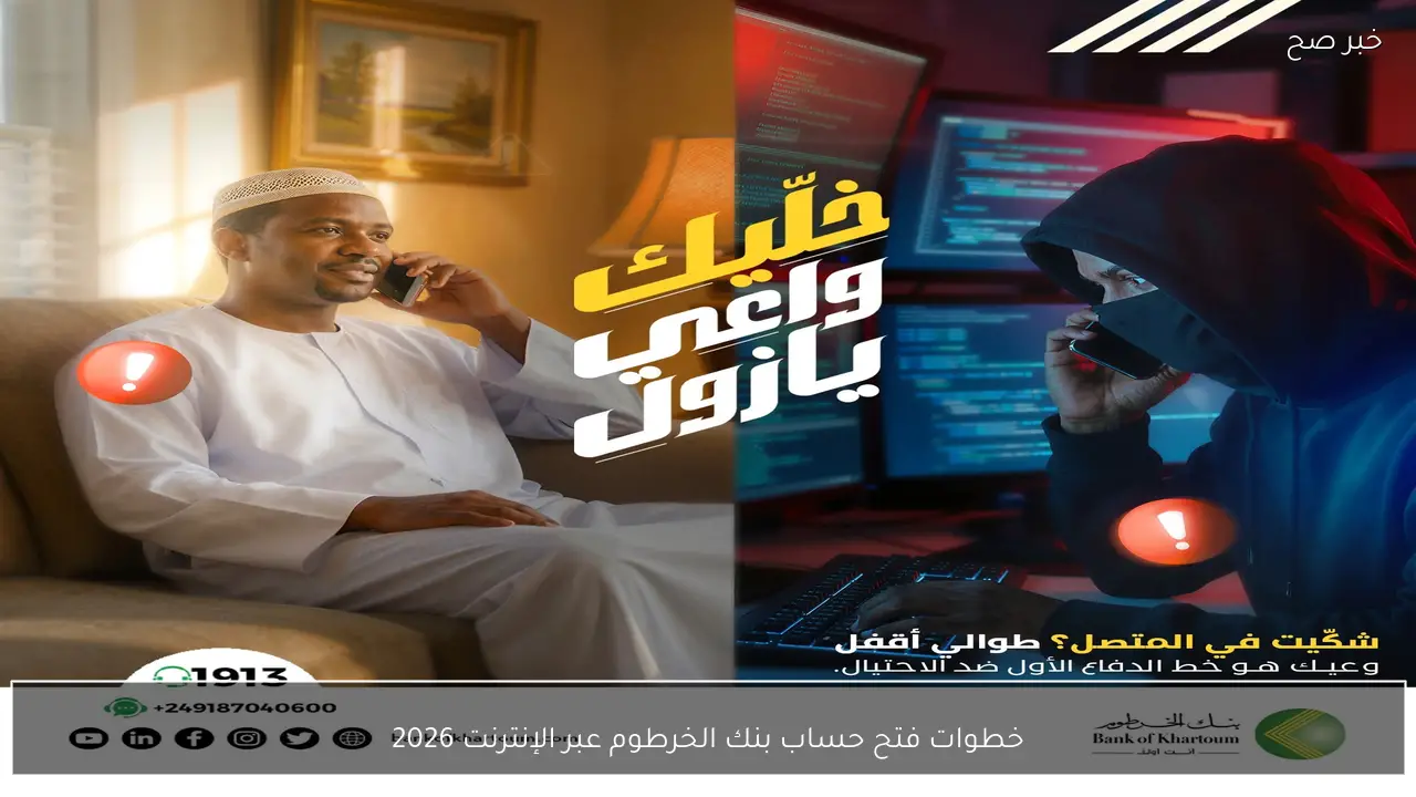 جاري أو توفير .. خطوات فتح حساب بنك الخرطوم عبر الإنترنت 2026 اونلاين بالرقم الوطني