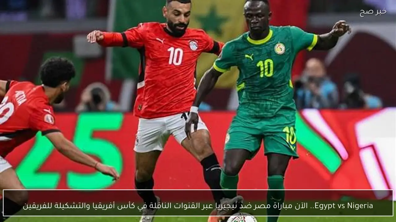 Egypt vs Nigeria.. الآن مباراة مصر ضد نيجيريا عبر القنوات الناقلة في كأس أفريقيا والتشكيلة للفريقين